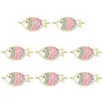 10Pcs Alloy Enamel Fish Links Connectors