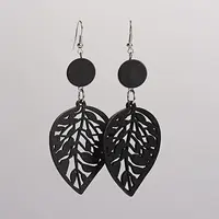 Trendy Leaf Wood Dangle Earrings