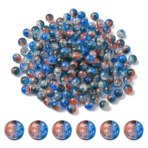 50G Transparent Crackle Acrylic Beads
