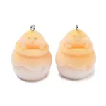 Flocking Opaque Resin Pendants