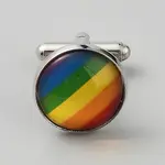Alloy Glass Cufflinks