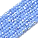 AB Color Plated Opaque Glass Beads Strands