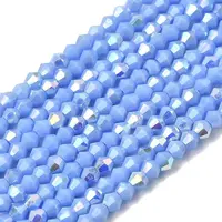 AB Color Plated Opaque Glass Beads Strands