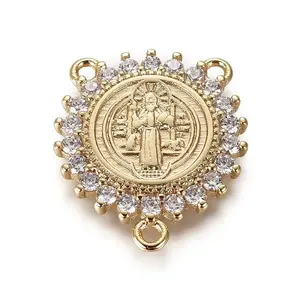 Brass Cubic Zirconia Chandelier Component Links