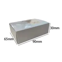 Rectangle Kraft Paper Necklace Earring Storage Gift Boxes with Clear Visible Window