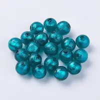 Handmade Silver Foil Lampwork Beads