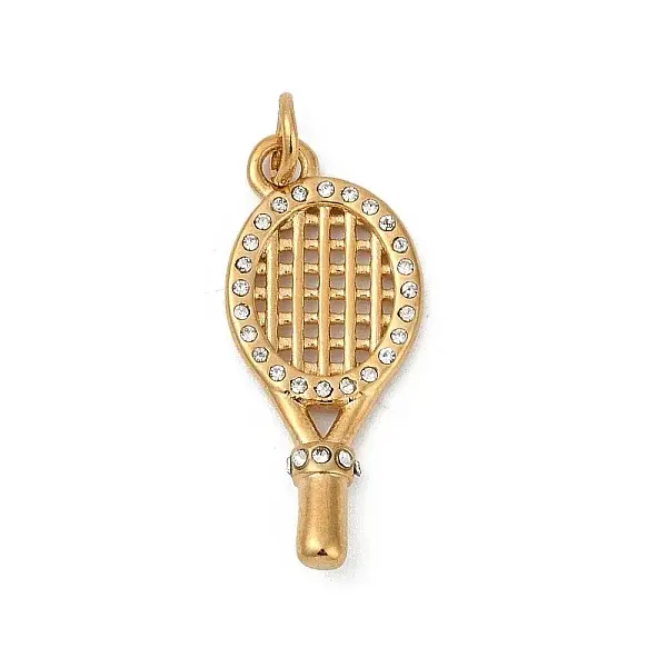 304 Stainless Steel Micro Pave Cubic Zirconia Pendants