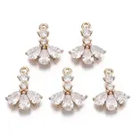 Brass Micro Pave Cubic Zirconia Pendants