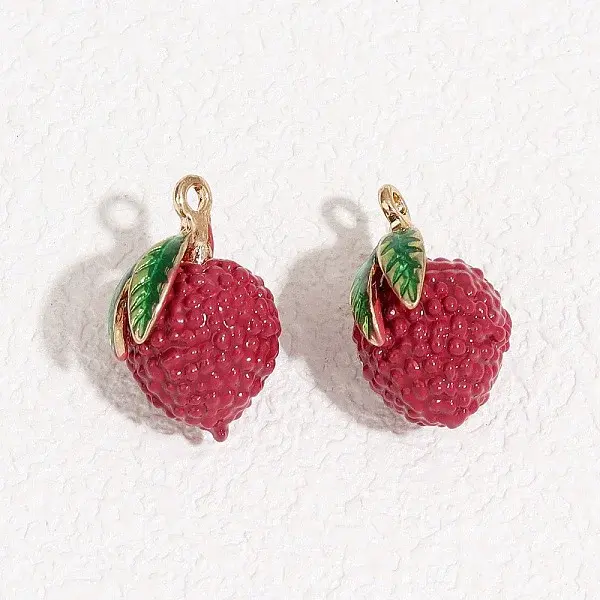 Fruit Alloy Enamel Pendants