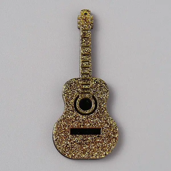 Acrylic with Glitter Powder Big Pendants