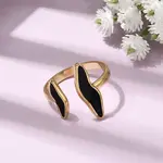 Wave Irregular 304 Stainless Steel Open Cuff Rings for Women