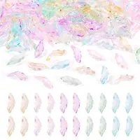 175G 5 Colors Baking Painted Transparent Glass Pendants