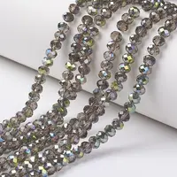 Electroplate Transparent Glass Beads Strands