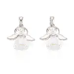 925 Sterling Silver & Austrian Crystal Angel Pendants