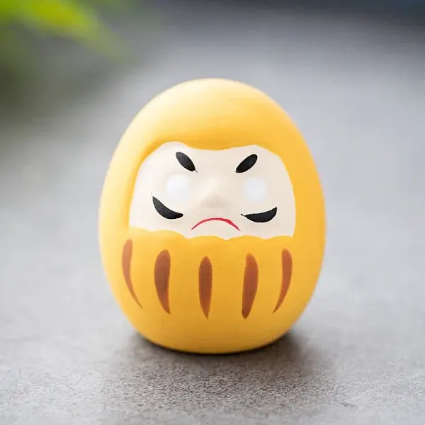 Porcelain Daruma Display Decoration