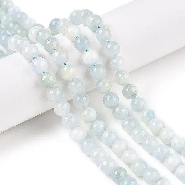 Dyed Natural White Jade Beads Strands
