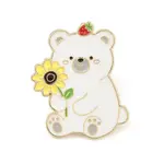 White Bear Enamel Pins