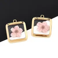 304 Stainless Steel Epoxy Resin Pendants