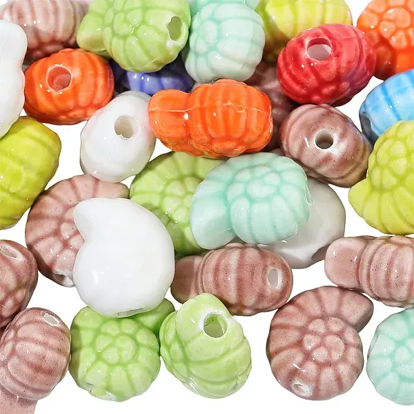 50Pcs Handmade Porcelain Ceramic Beads