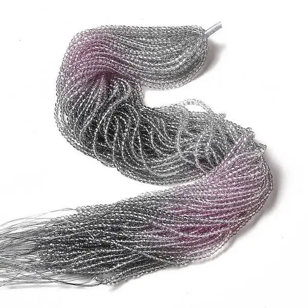 Transparent Gradient Color Glass Beads Strands