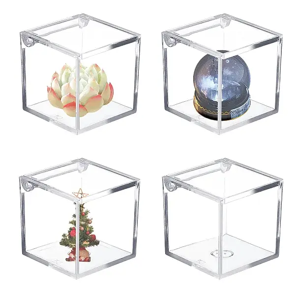 Square Transparent Plastic Candy Storage Case