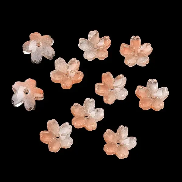 Dyed & Heated Glass Bead Caps