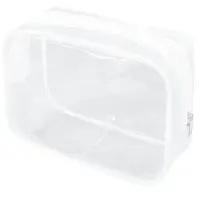 3Pcs Clear Plastic Cosmetic Zipper Bags