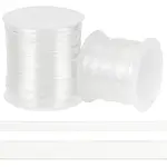 2 Rolls 2 Styles Invisible Stretchy TPU Plastic Transparent Elastic Strap