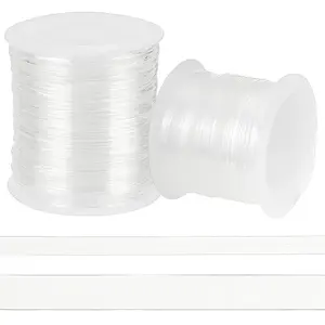 2 Rolls 2 Styles Invisible Stretchy TPU Plastic Transparent Elastic Strap