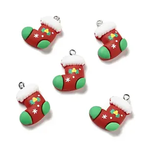 Christmas Opaque Resin Pendants