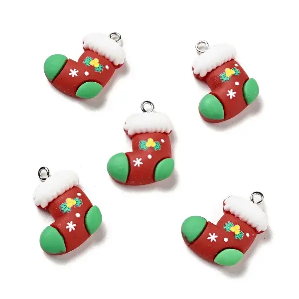 Christmas Opaque Resin Pendants