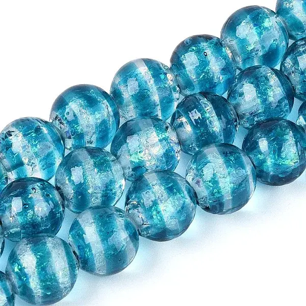 Handmade Foil Glass Beads Strands