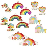 14Pcs 7 Styles Zinc Alloy Enamel Pendants