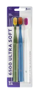 WOOM 6500 ULTRA SOFT Zubní kartáček, 3 ks