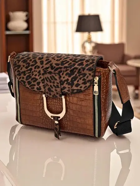 Resti Patent Small Women's Faux Leather Handbag Sable Arc