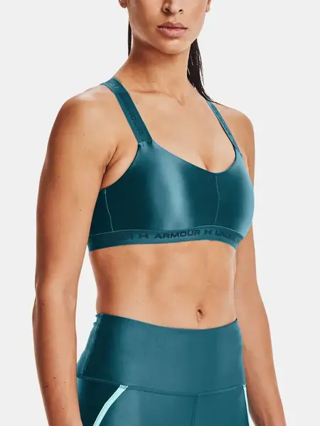 Under Armour Bra UA Crossback Low Shine-BLU - Women's