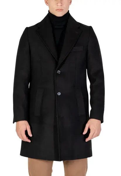 Pánsky čierny kabát Yos