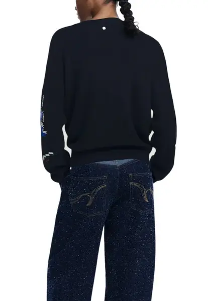 Desigual dámsky sveter s kvetinovým vzorom