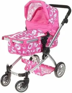 Kočárek pro panenky (hluboký) - růžový