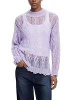 Fialový vzorovaný svetr Desigual