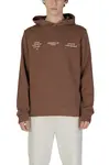 Hnědá pánská mikina s kapucí