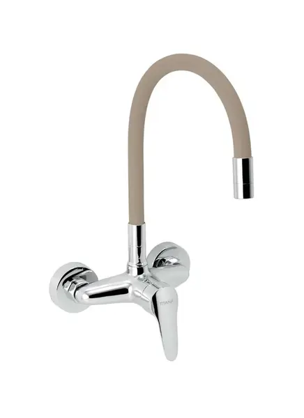 Novaservis Titania Iris - Dřezová baterie s flexibilním ramenem, béžová/chrom 94480,0BE