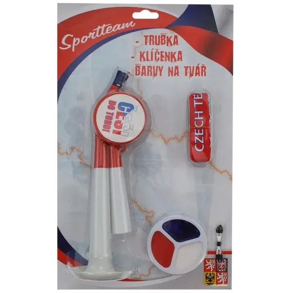 SPORT TEAM FAN SET ČR 3 Fanúšikovský set, biela, veľkosť