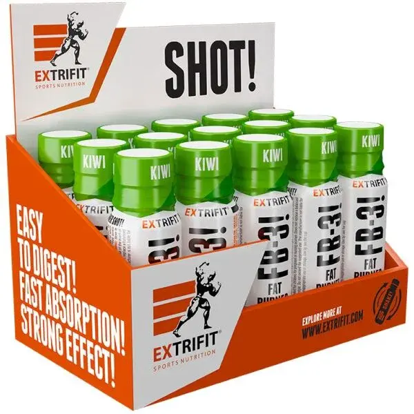 EXTRIFIT FB-3! FAT BURNER SHOT 15 x 90 ML Spalovač tuku, , velikost 15 x 90 ML