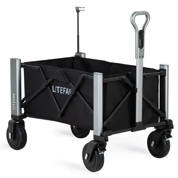 LITEFAR Orion Remote-Controlled Electric Utility Wagon Black