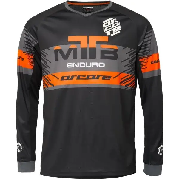 Arcore RIBEIRO Pánský cyklistický dres s dlouhým rukávem, černá, velikost