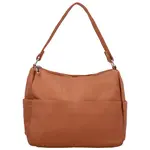 Stylová dámská koženková kabelka na rameno Irenea, hnědá