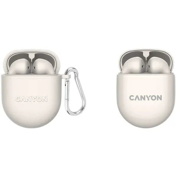Canyon Bezdrátová stereo sluchátka True wireless TWS-6, béžová