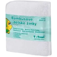 T-TOMI Koupací žínky, bílé 4 ks