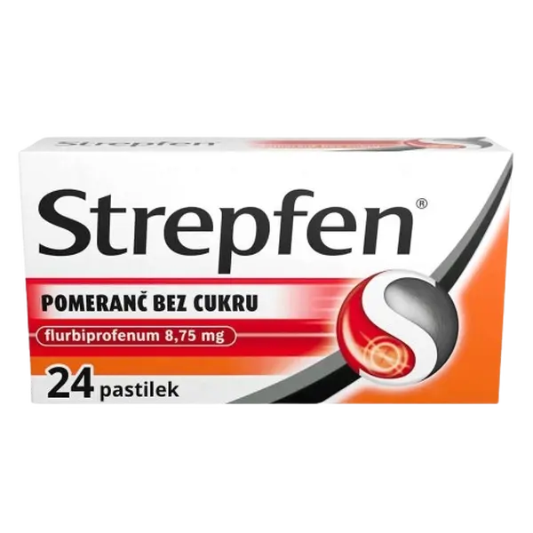 STREPFEN 8.75 mg, Pomeranč bez cukru 24 pastilek